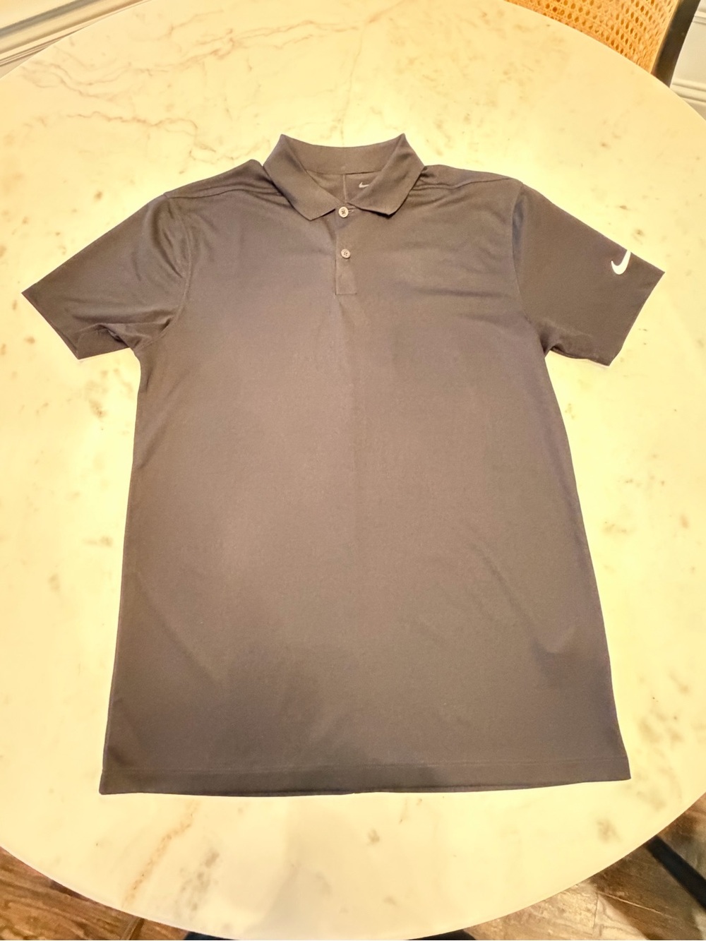 Nike Men's Black Dry Fit Polo with Short Sleeve Size Small Excellent Condition
